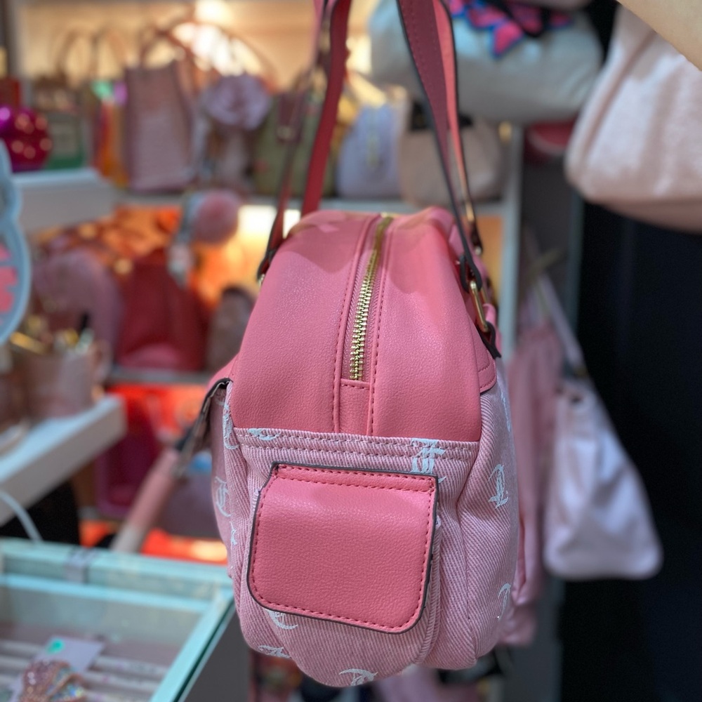 New Juicy Couture Pack It Up Bowler Pink Handbag - Picture 5 of 8